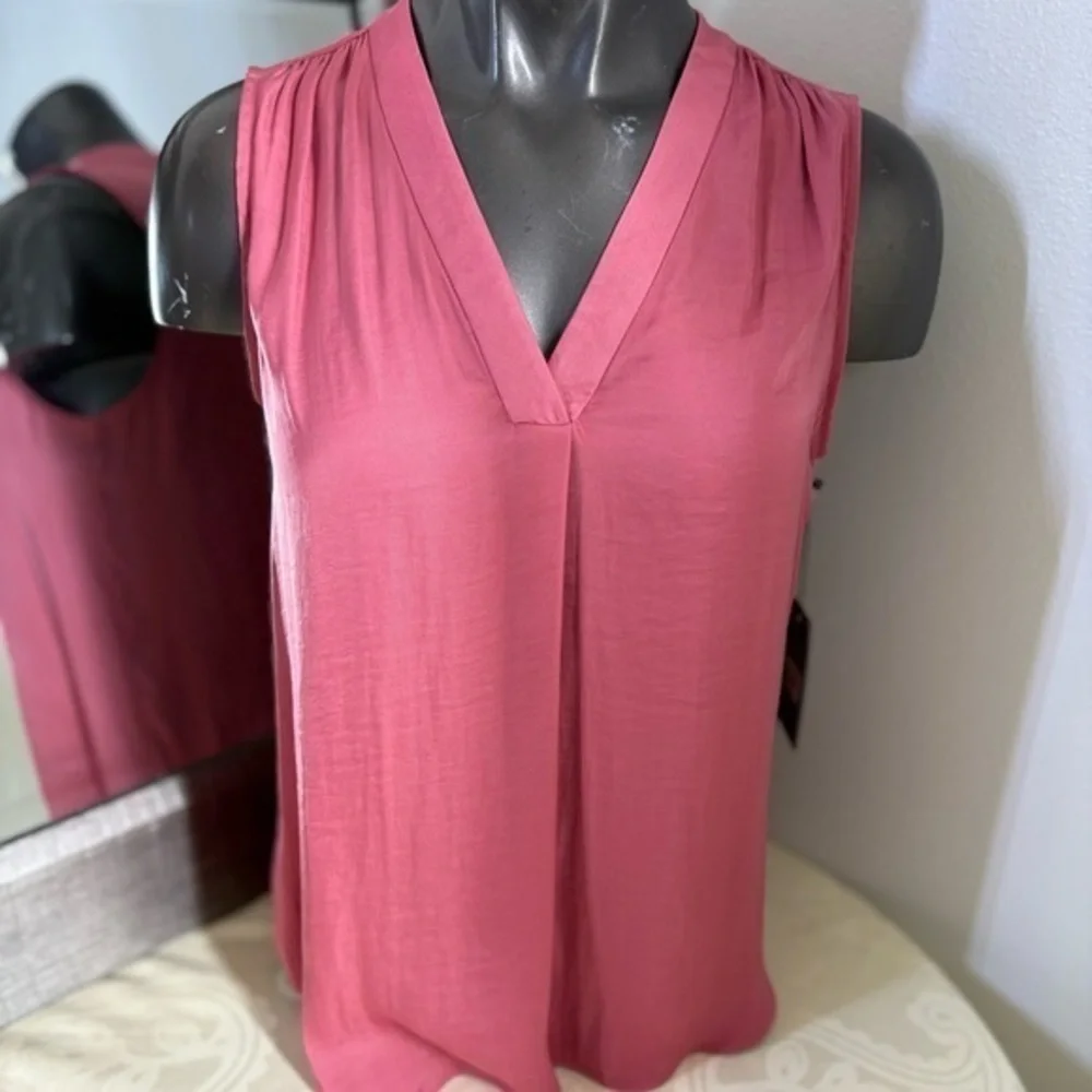 Vince Camuto Orange Sleeveless Relaxed Blouse
